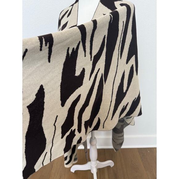 Chicos Animal Print Wrap Cotton Blend - Picture 2 of 6